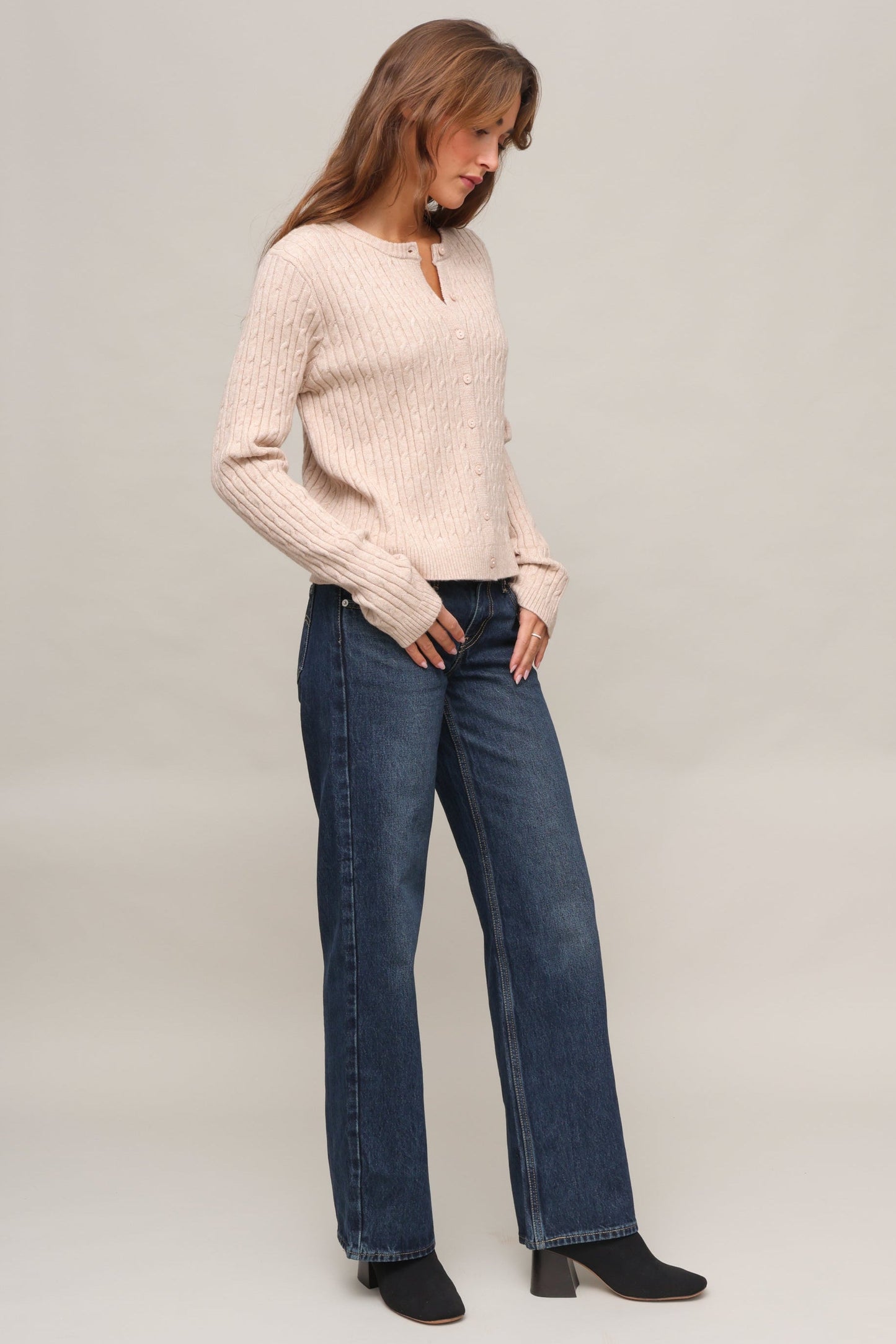 Ralfi Cable Cardigan