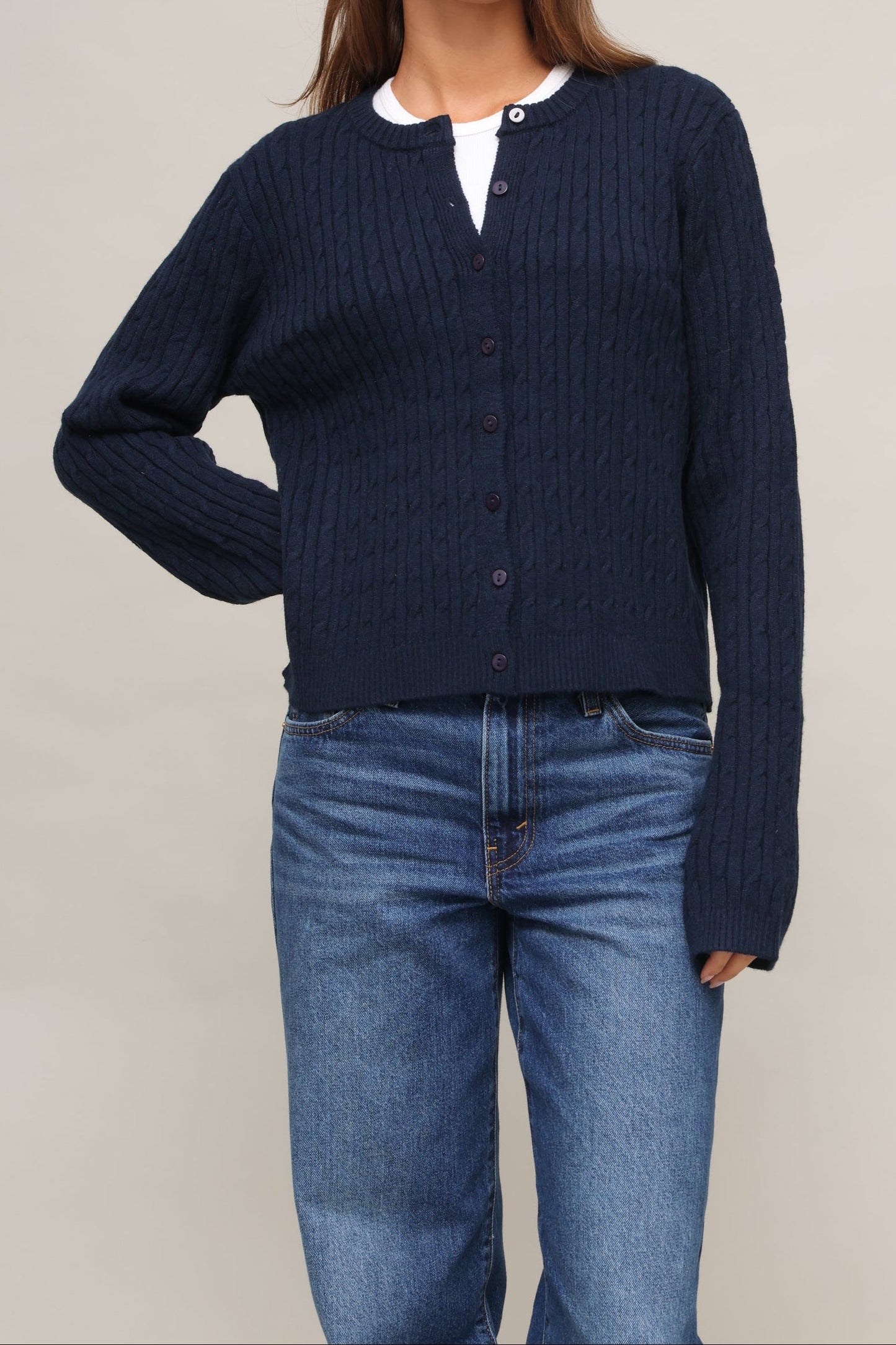 Ralfi Cable Cardigan