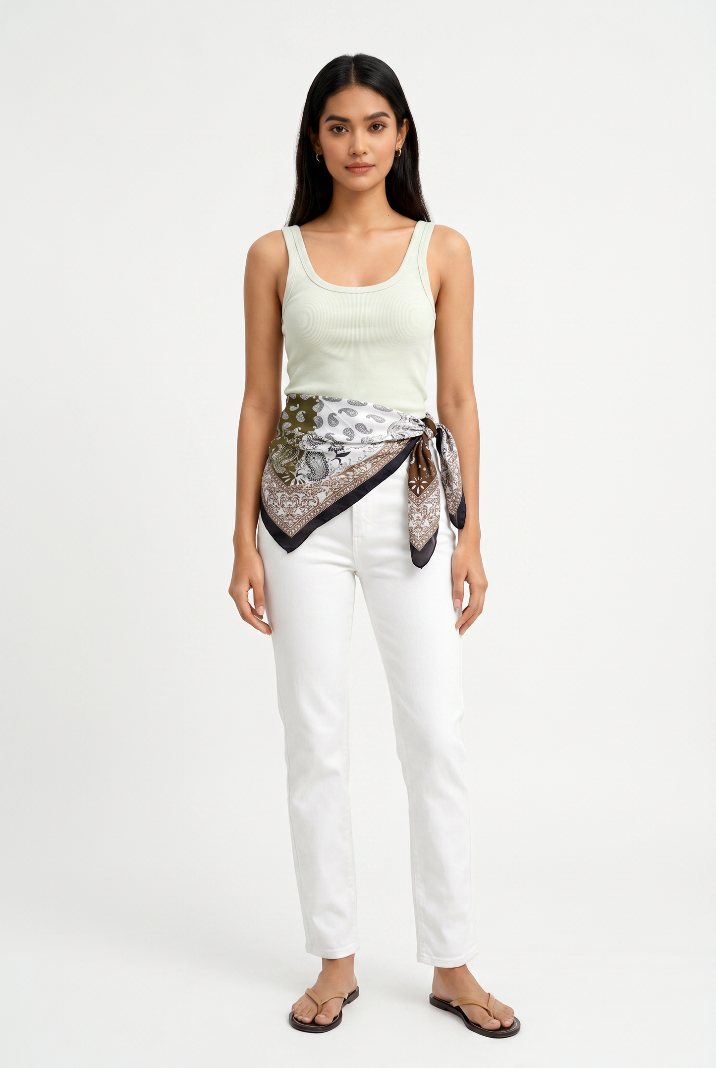 Rayne Silk Blend Bandana Scarf