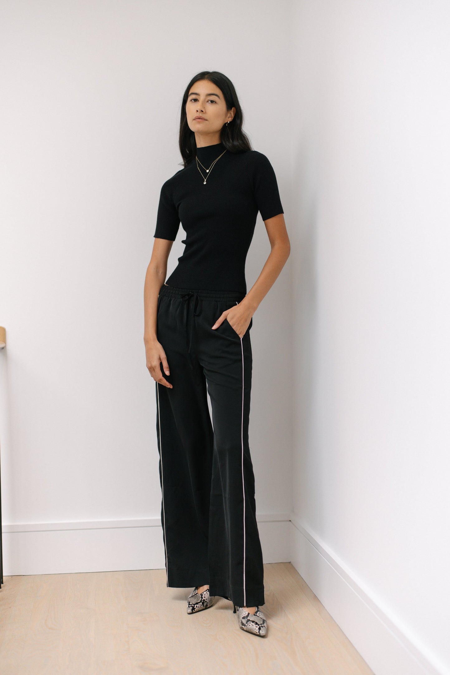 Rebecca Ribbed Mock Neck Sweater