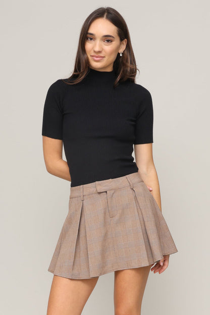 Rebecca Ribbed Mock Neck Sweater