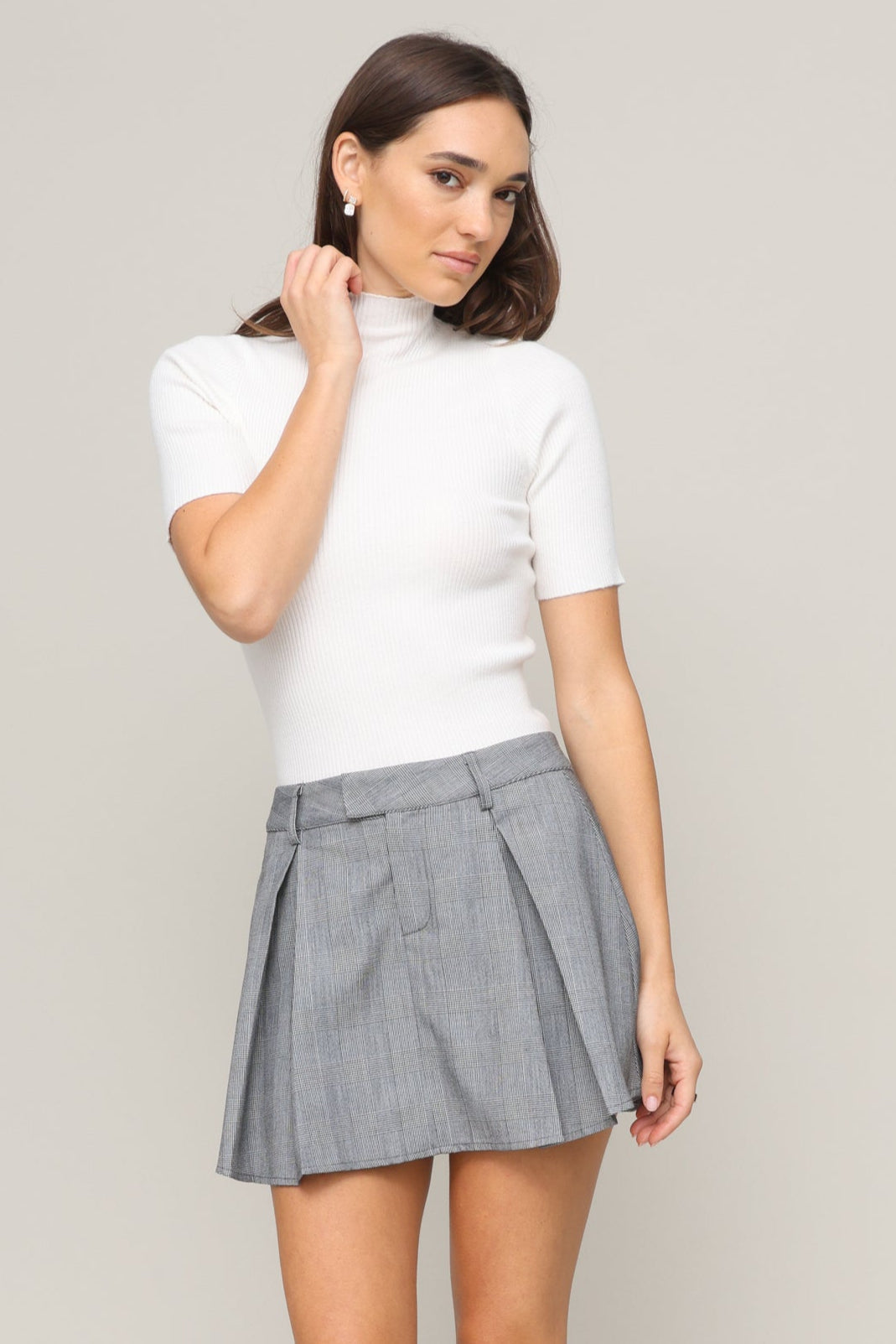 Rebecca Ribbed Mock Neck Sweater