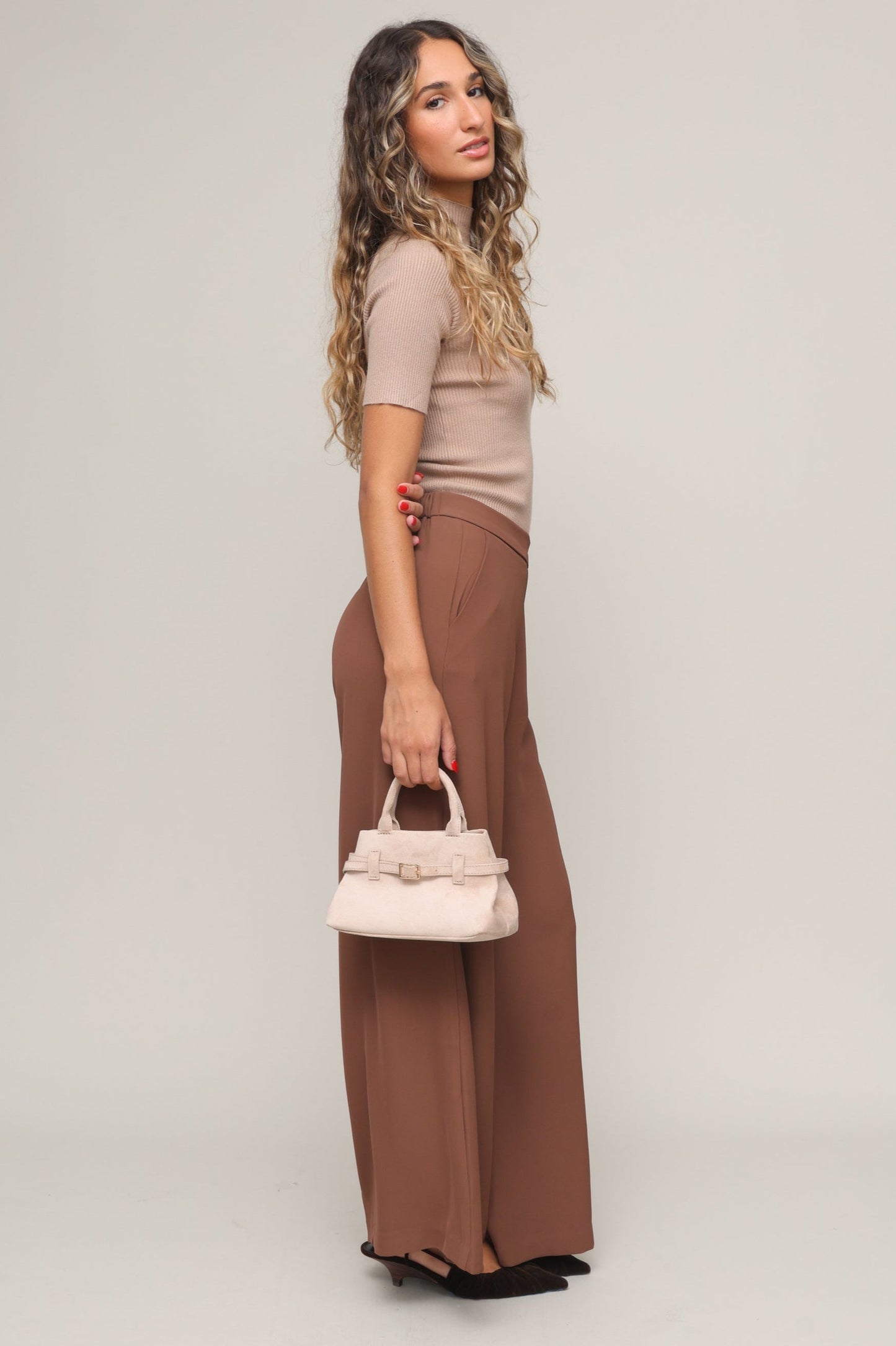 Rebecca Ribbed Mock Neck Sweater