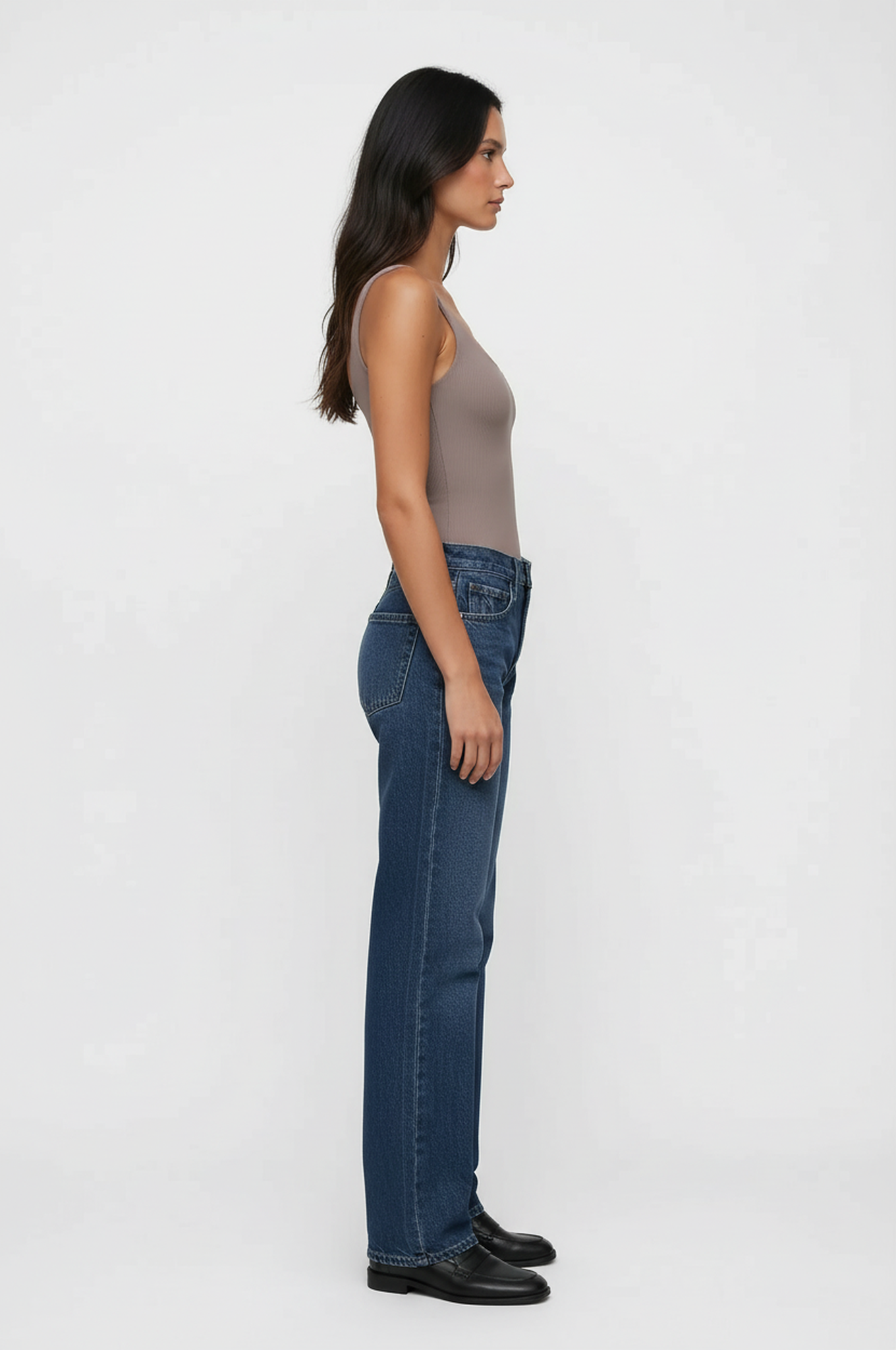 Relaxed Waist Straight Leg