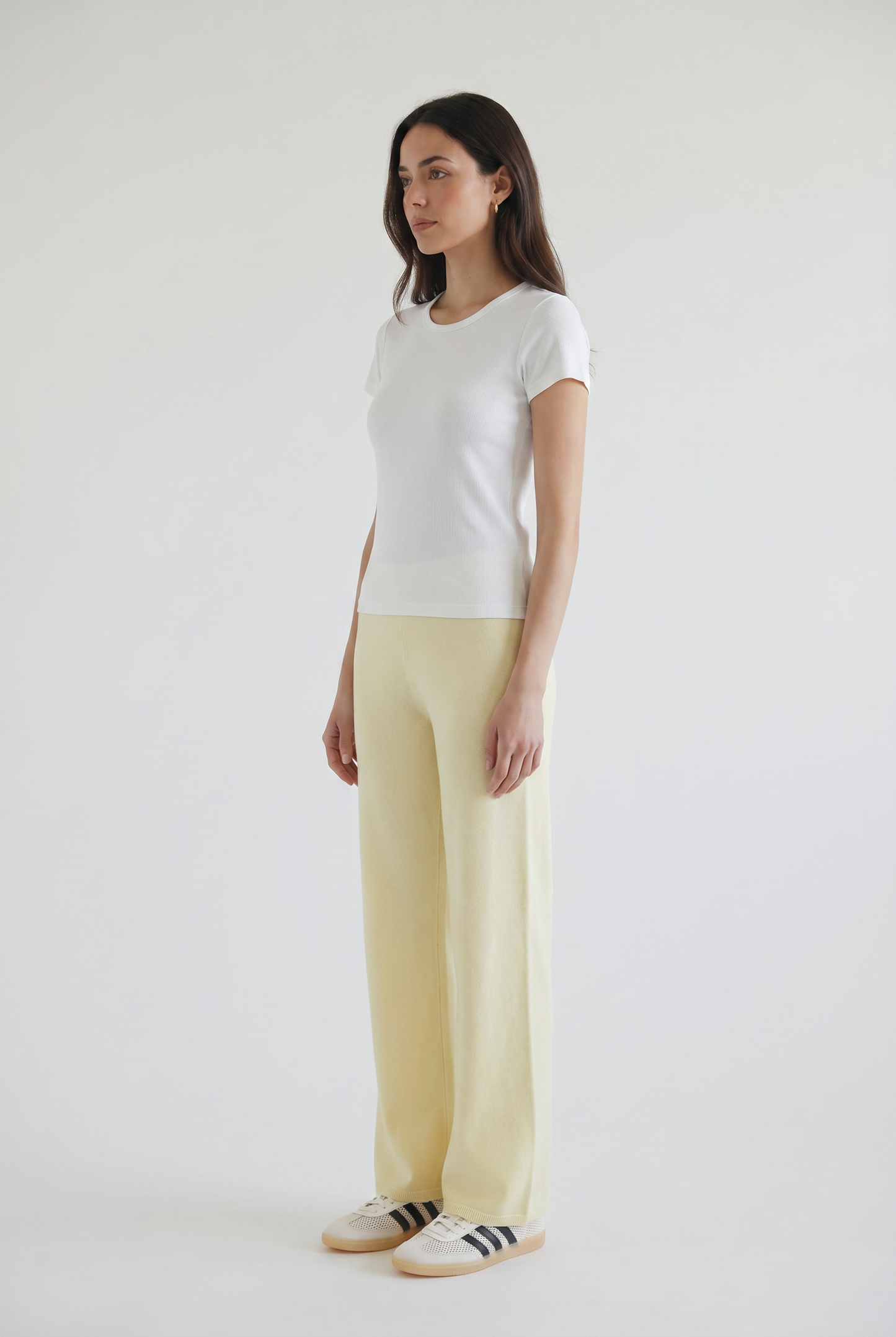 Ribbed Crew Neck T-shirt