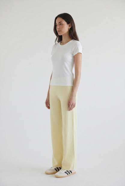 Ribbed Crew Neck T-shirt