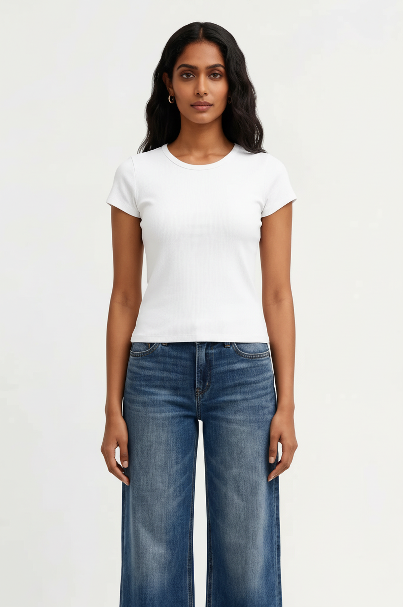 Ribbed Crewneck T-shirt