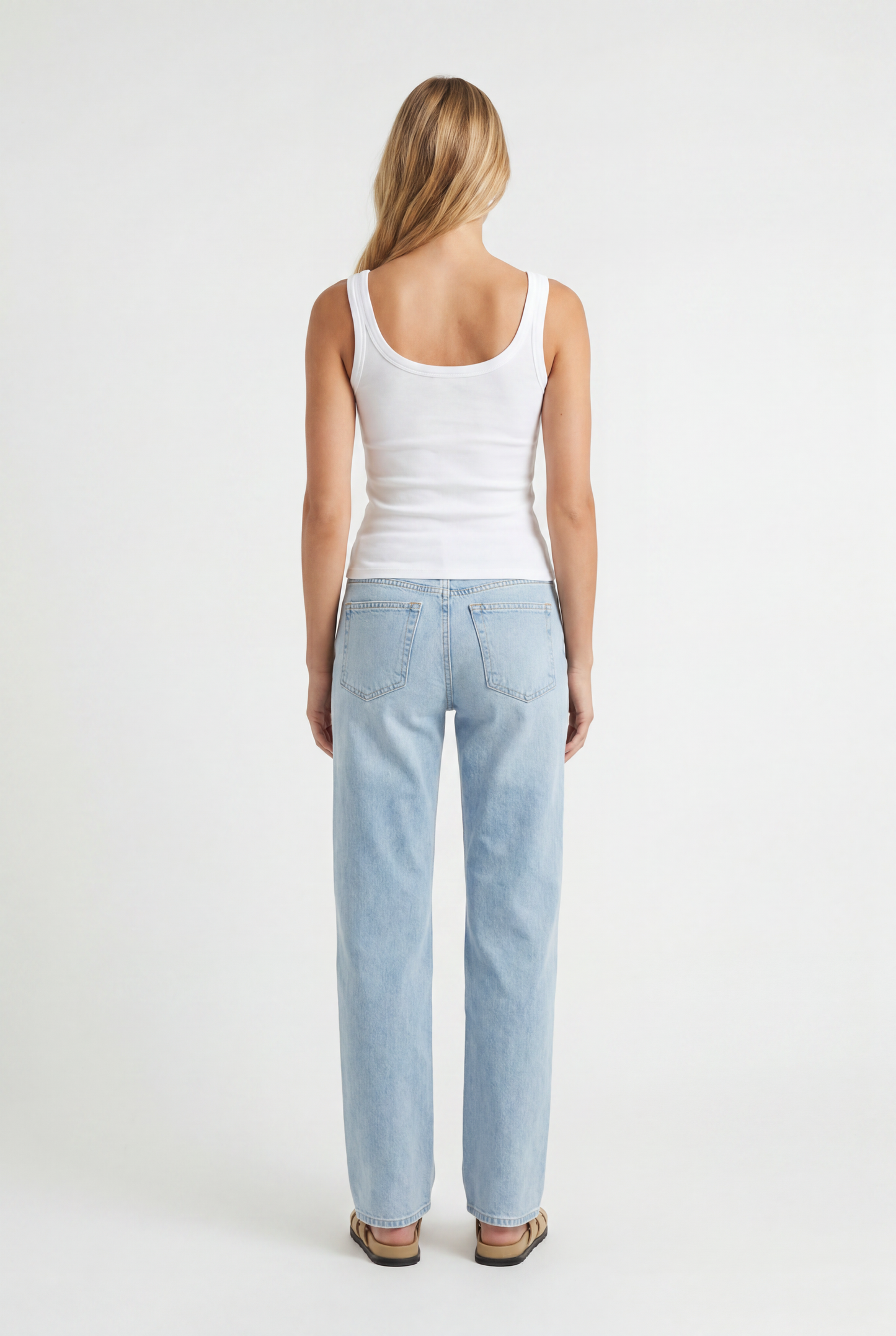 Ribbed Slim Scoop Neck Tank