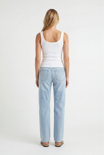 Ribbed Slim Scoop Neck Tank
