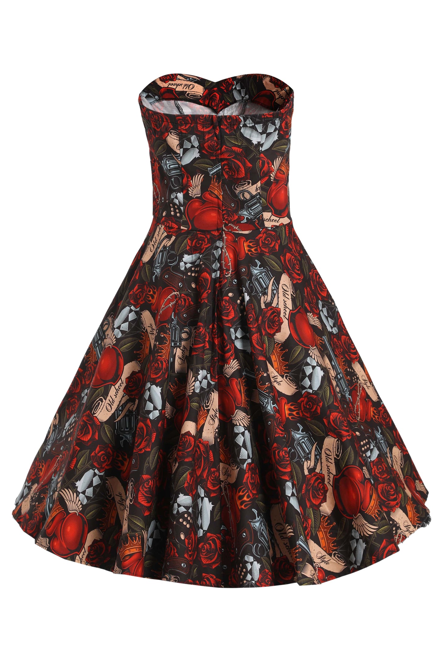 Melissa Rock N Roll Tattoo Strapless Dress