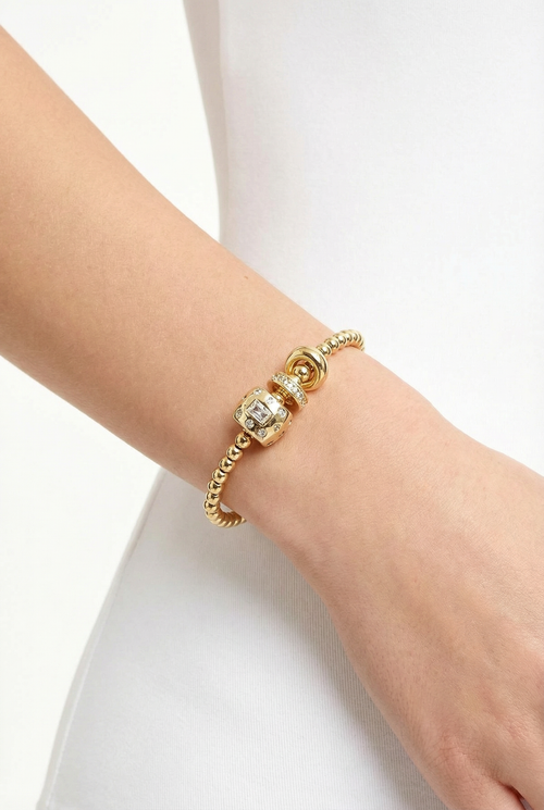 Roe Rondelle Ball Bracelet