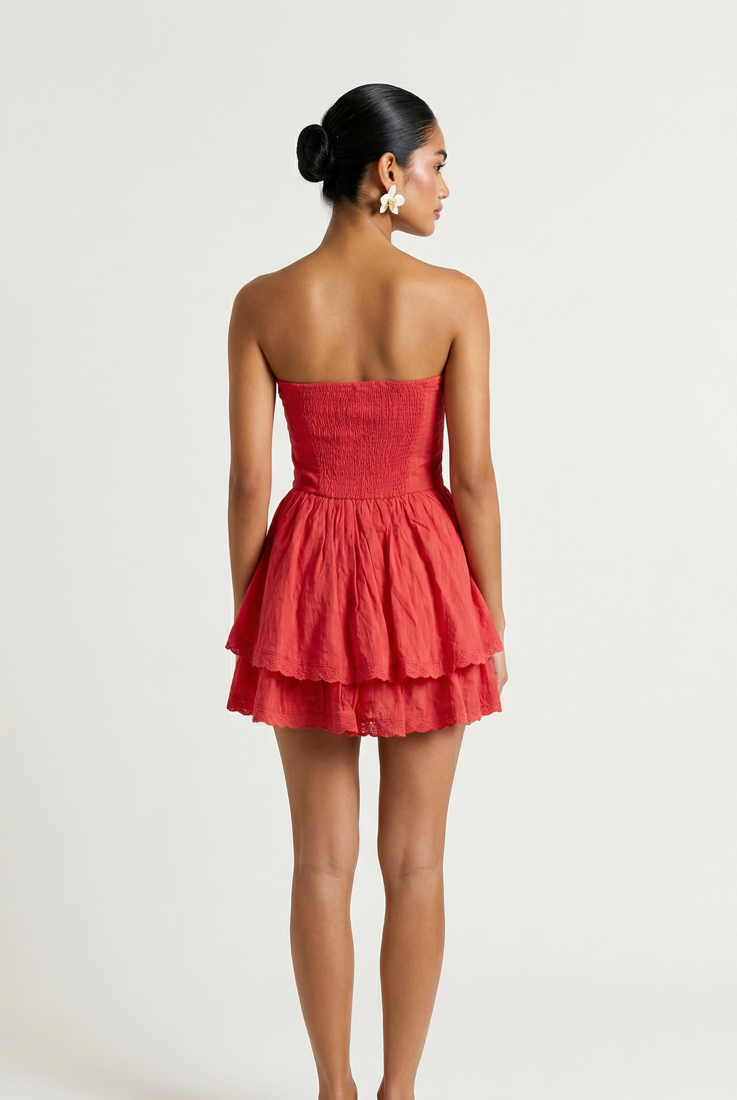 Rosa Strapless Mini Red Dress