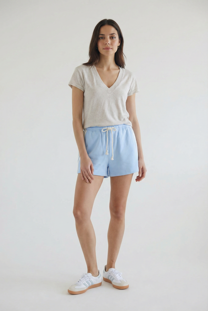 Rosie Linen Jersey V-Neck Tee
