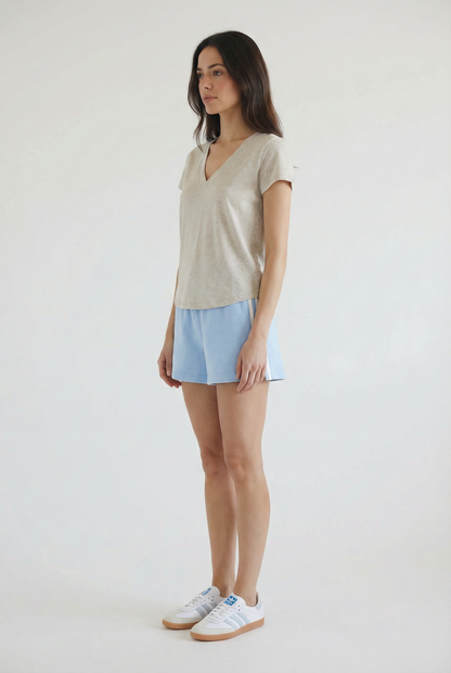 Rosie Linen Jersey V-Neck Tee