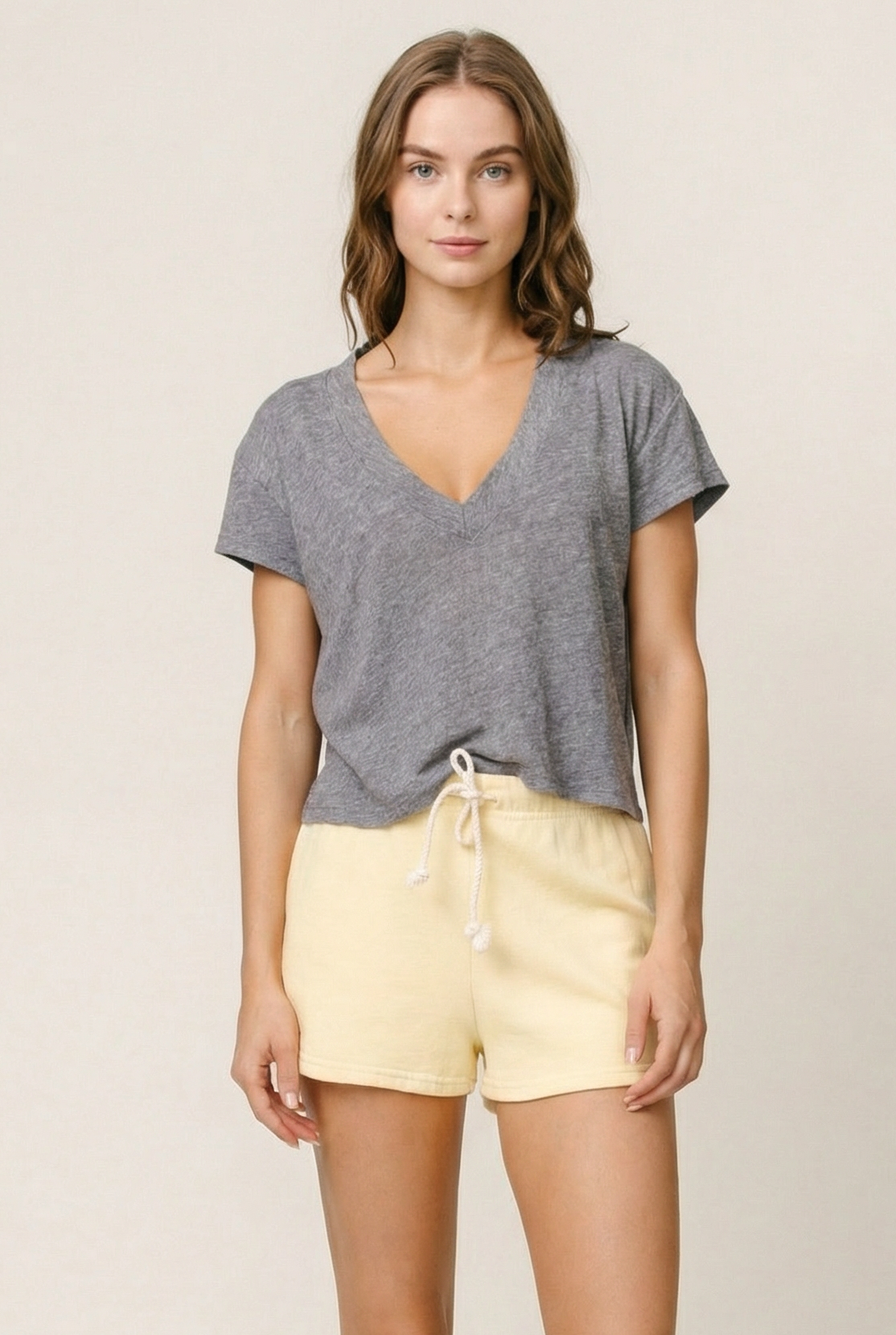 Rosie Linen Jersey V-Neck Tee