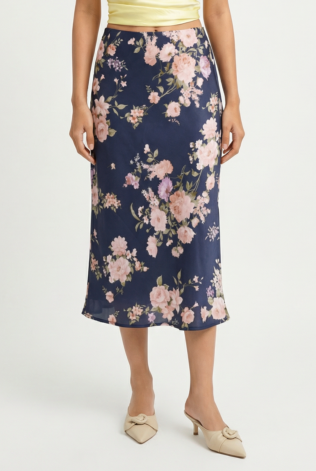 Rosie Satin Midi Skirt