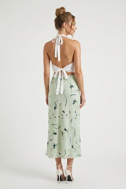 Sara Twist Neck Tie Back Top