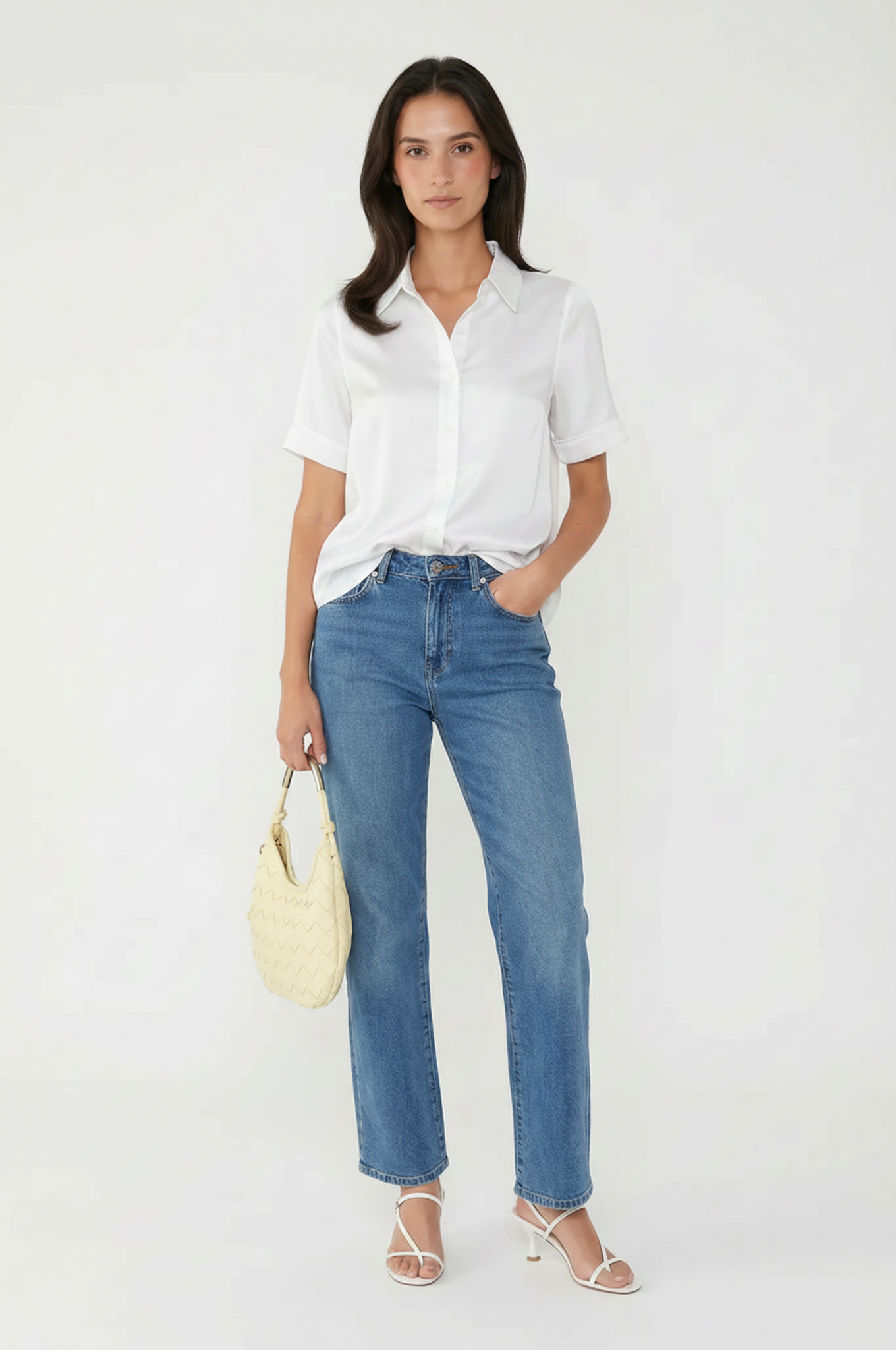 Short Sleeve Satin Shirt