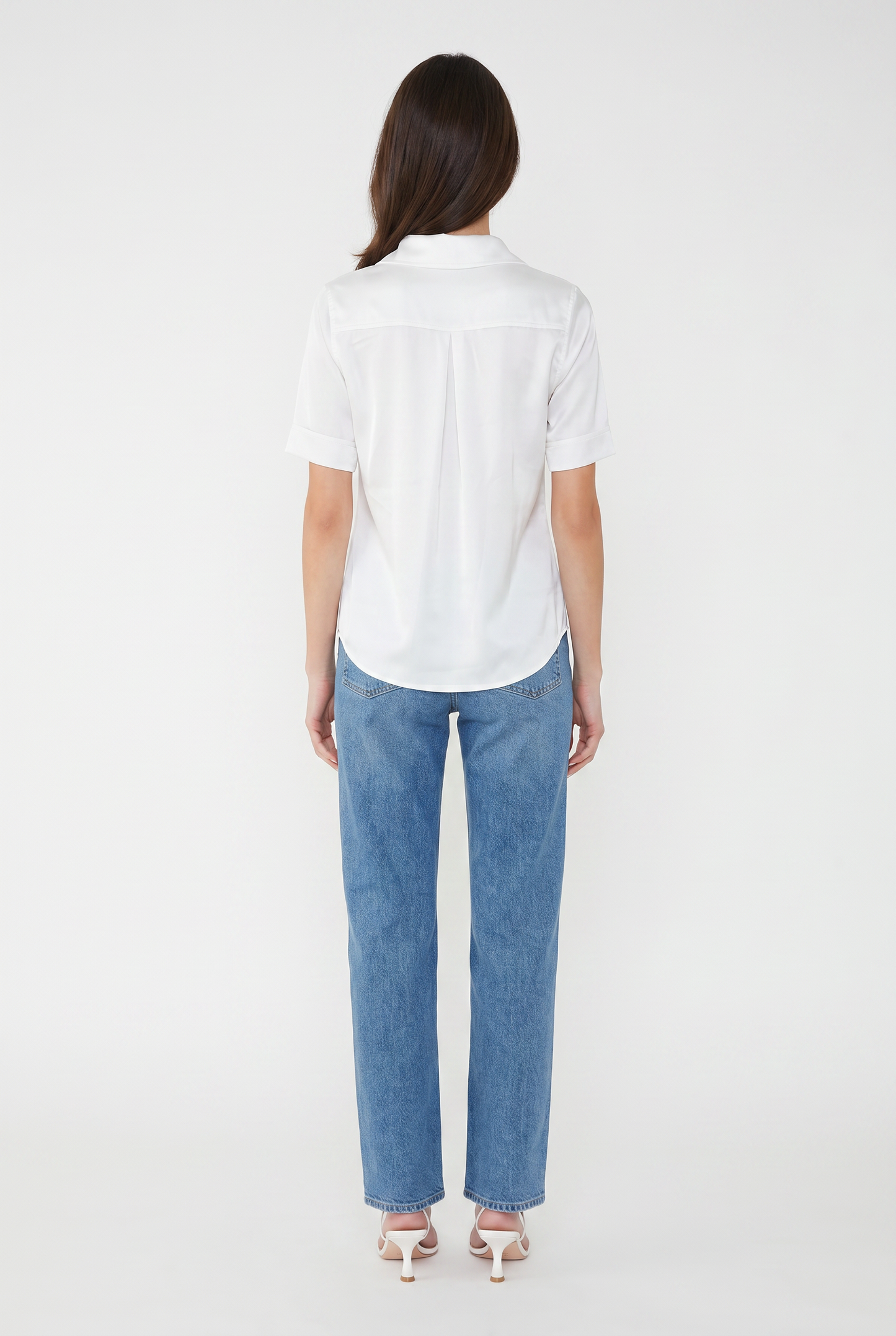 Short Sleeve Satin Shirt