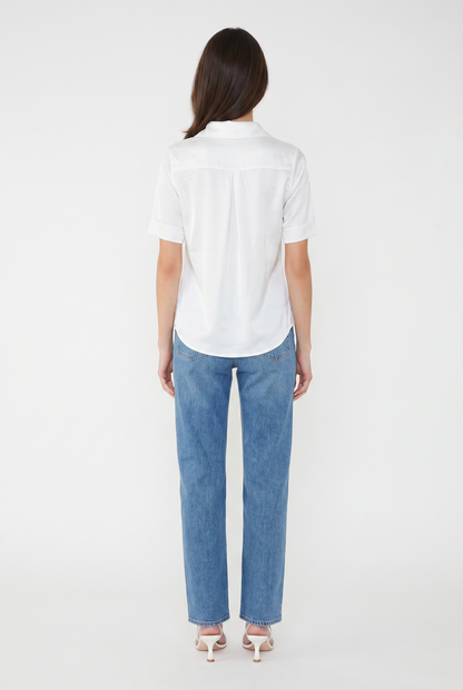 Short Sleeve Satin Shirt