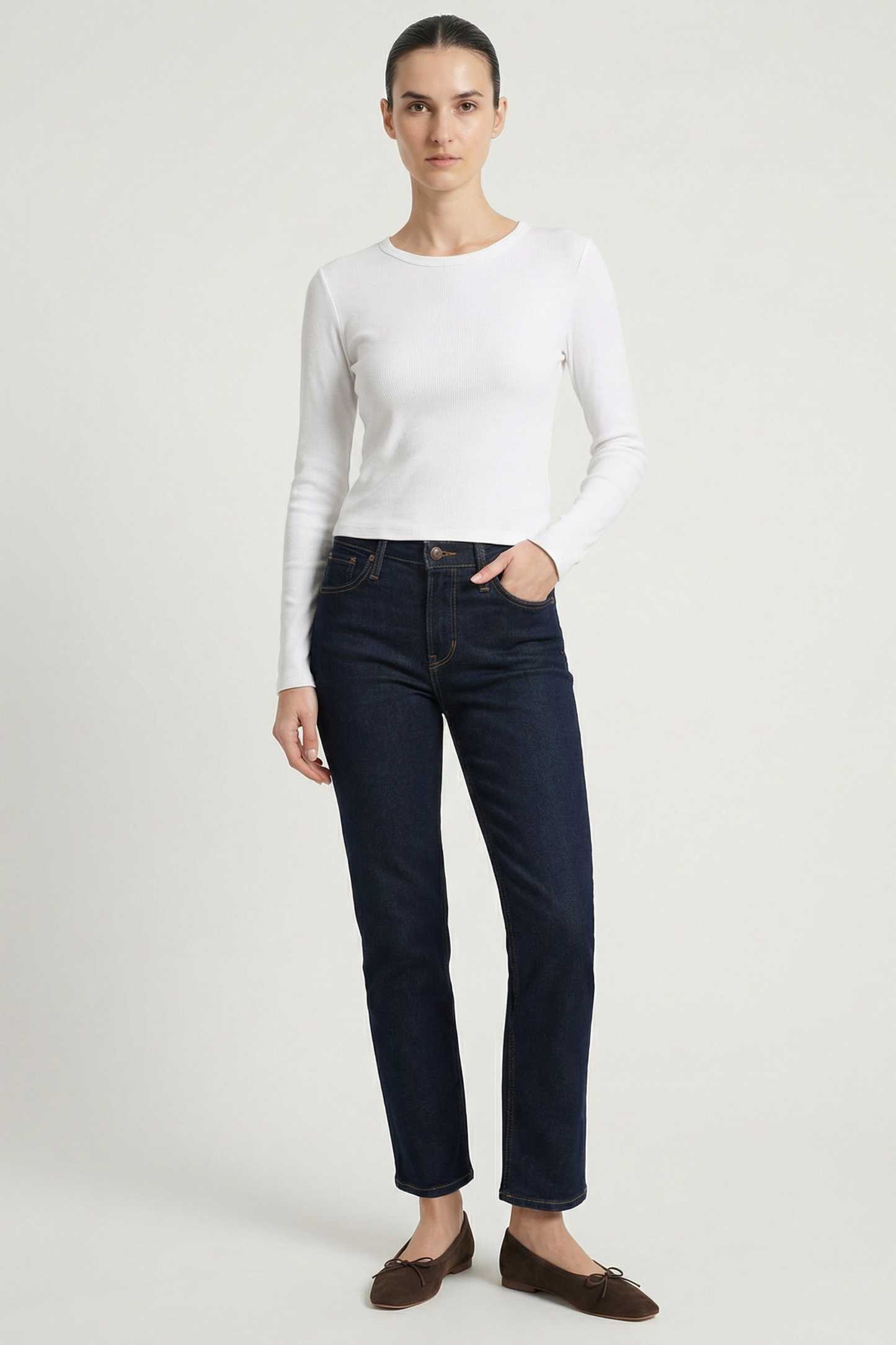 Sienna Luxe Rib Crop Long Sleeve