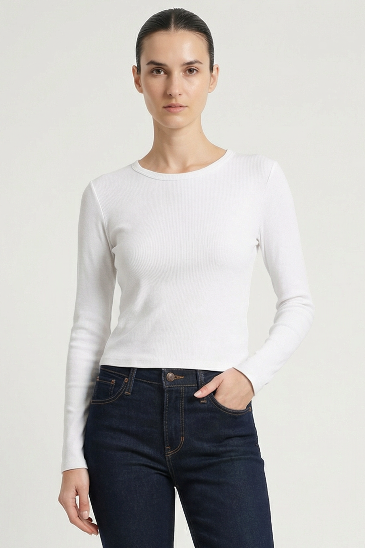 Sienna Luxe Rib Crop Long Sleeve