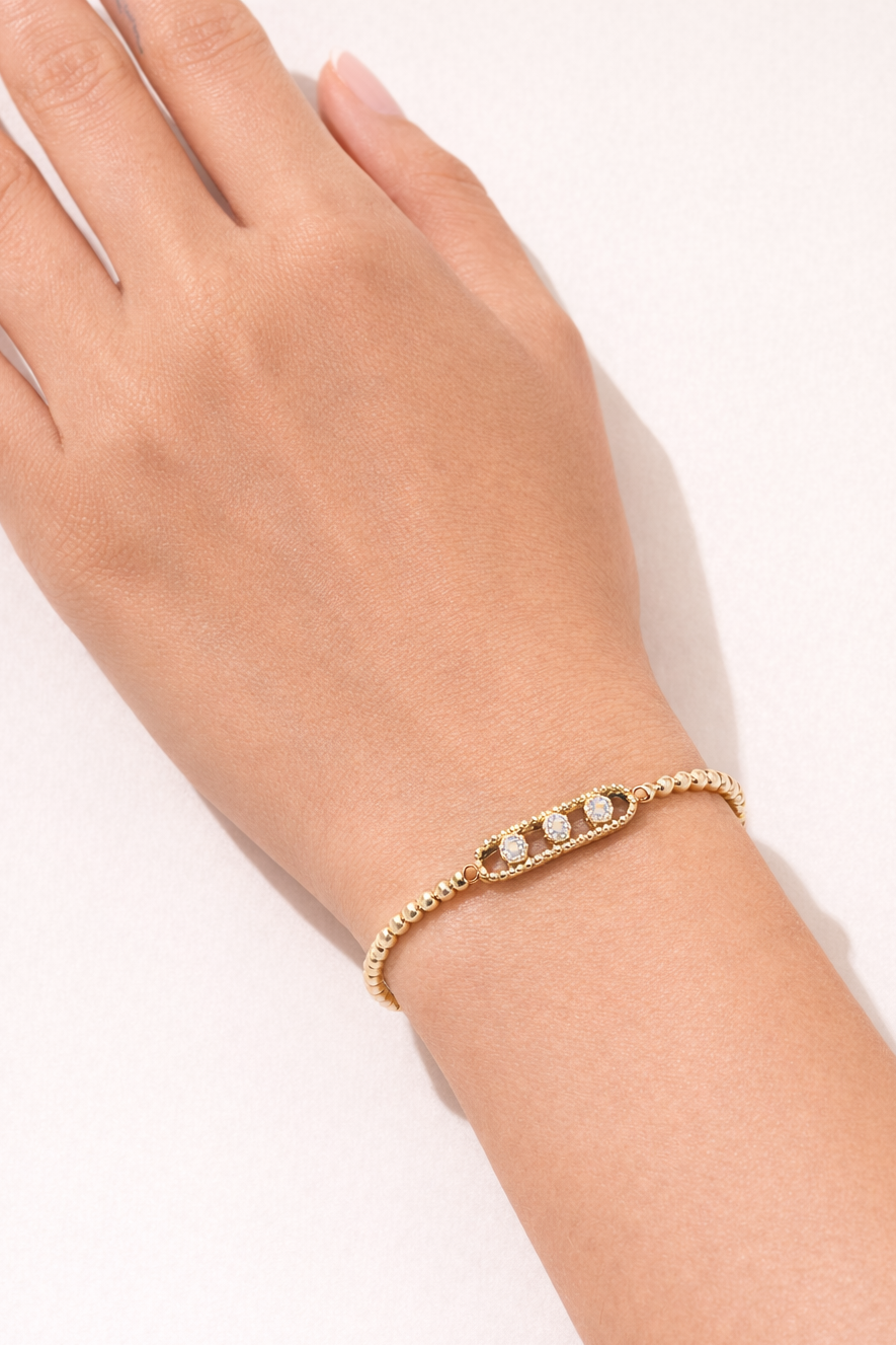 Tabi Clover Bar Ball Bracelet