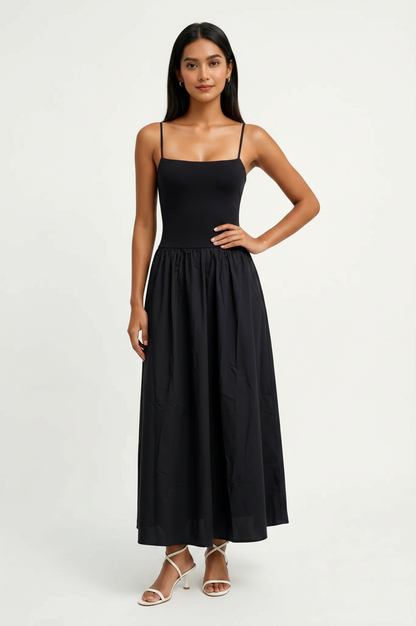 Poppy Drop Waist Maxi Dress