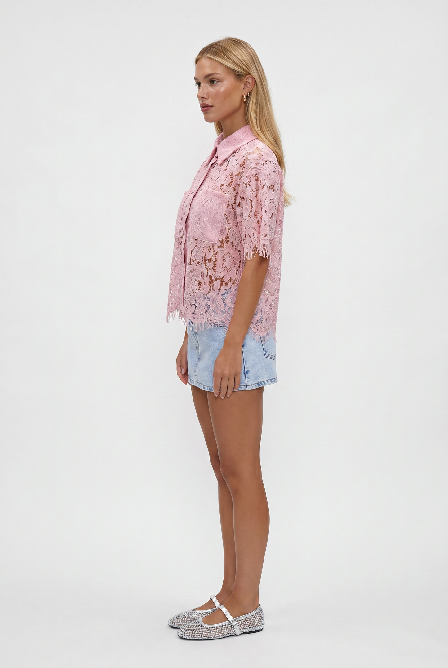 Lizzie Lace Short Sleeve Top