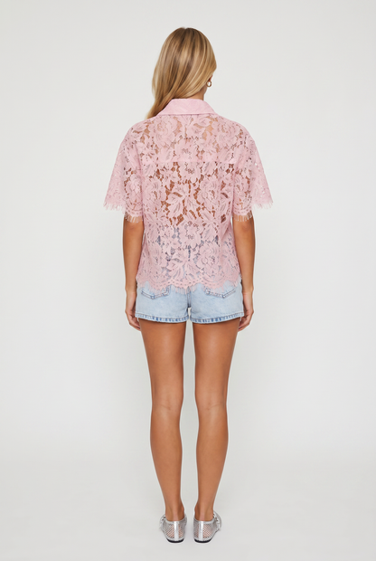 Lizzie Lace Short Sleeve Top