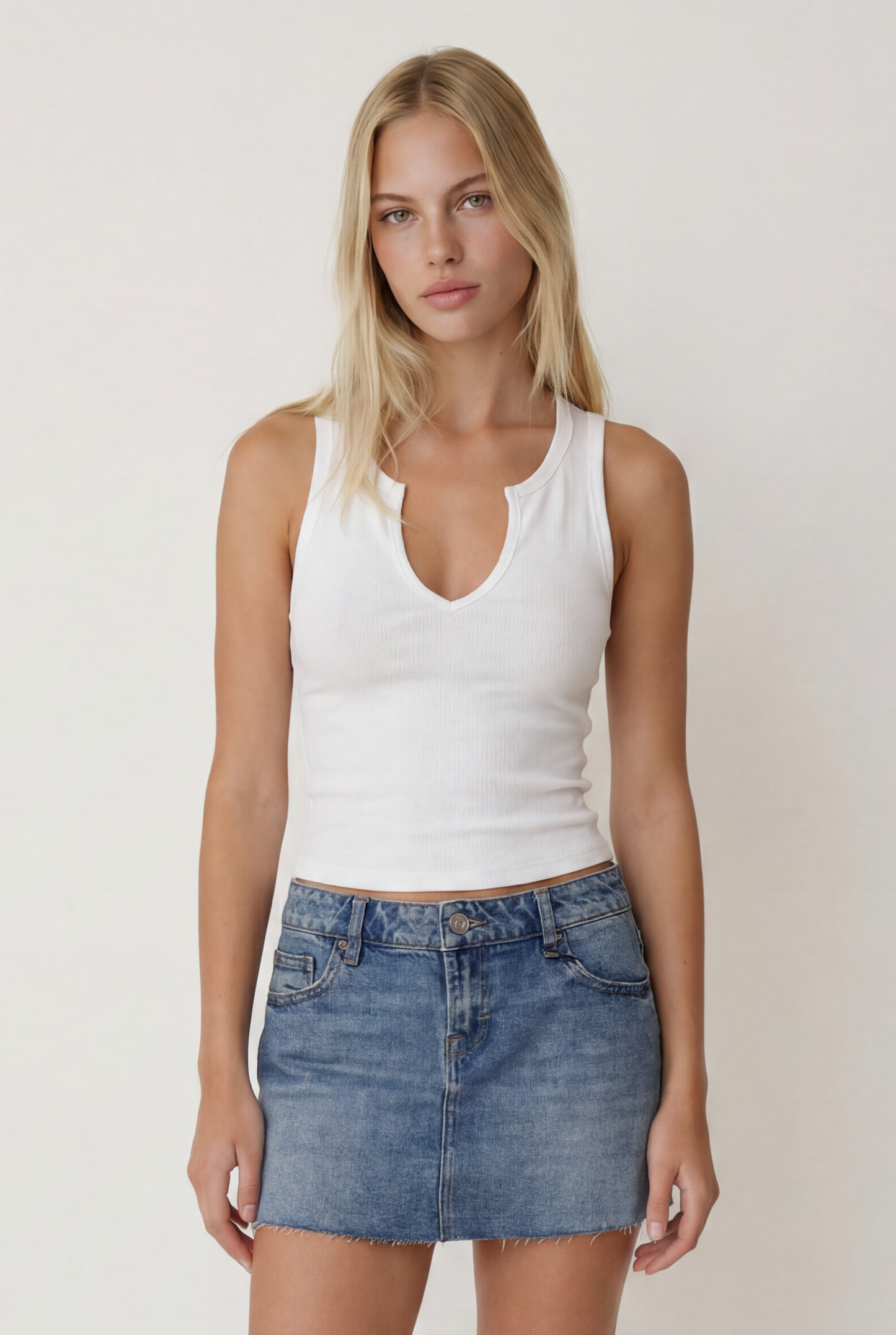 The Easy V Neck Rib Tank