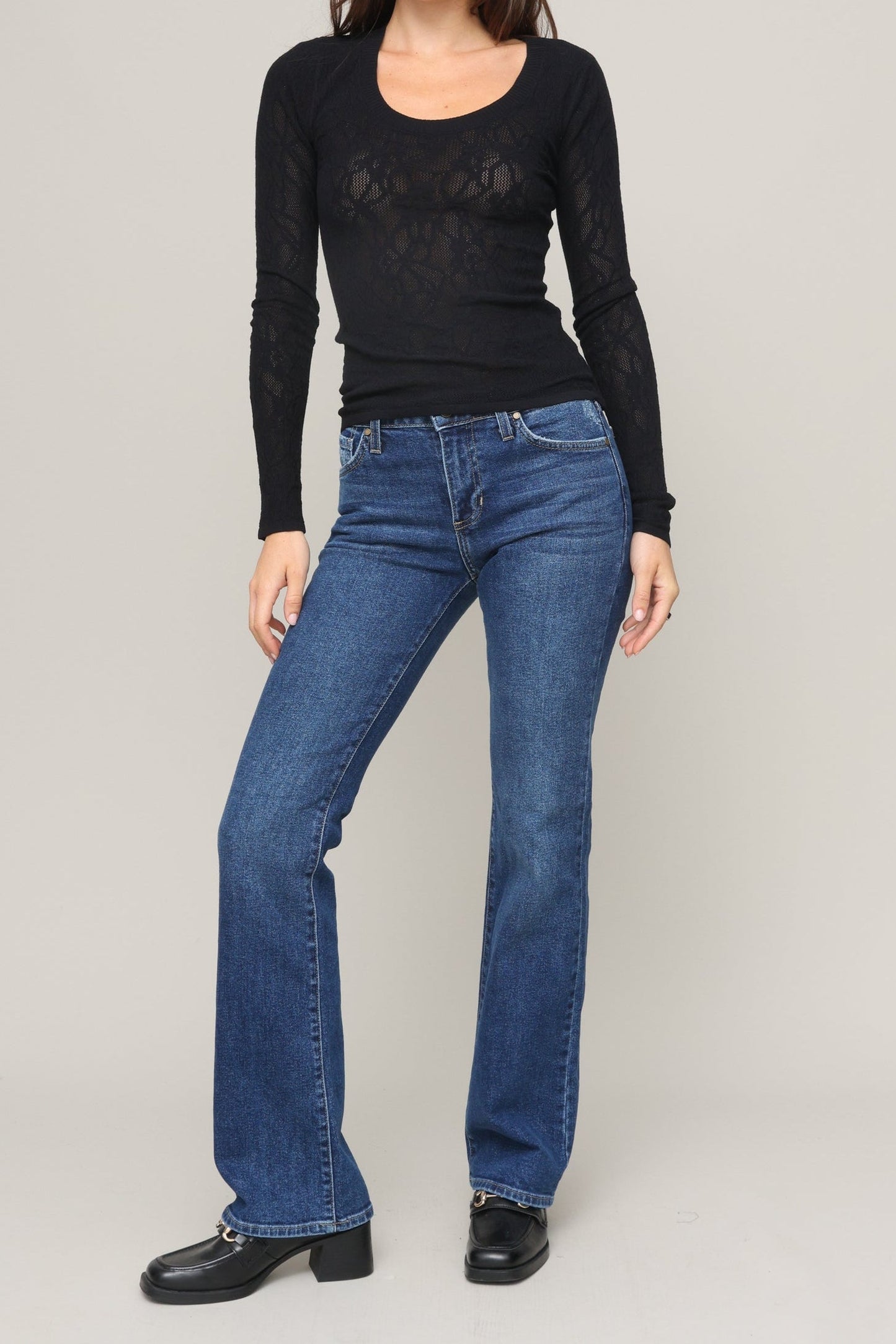 Tibi Scoop Mesh Sweater