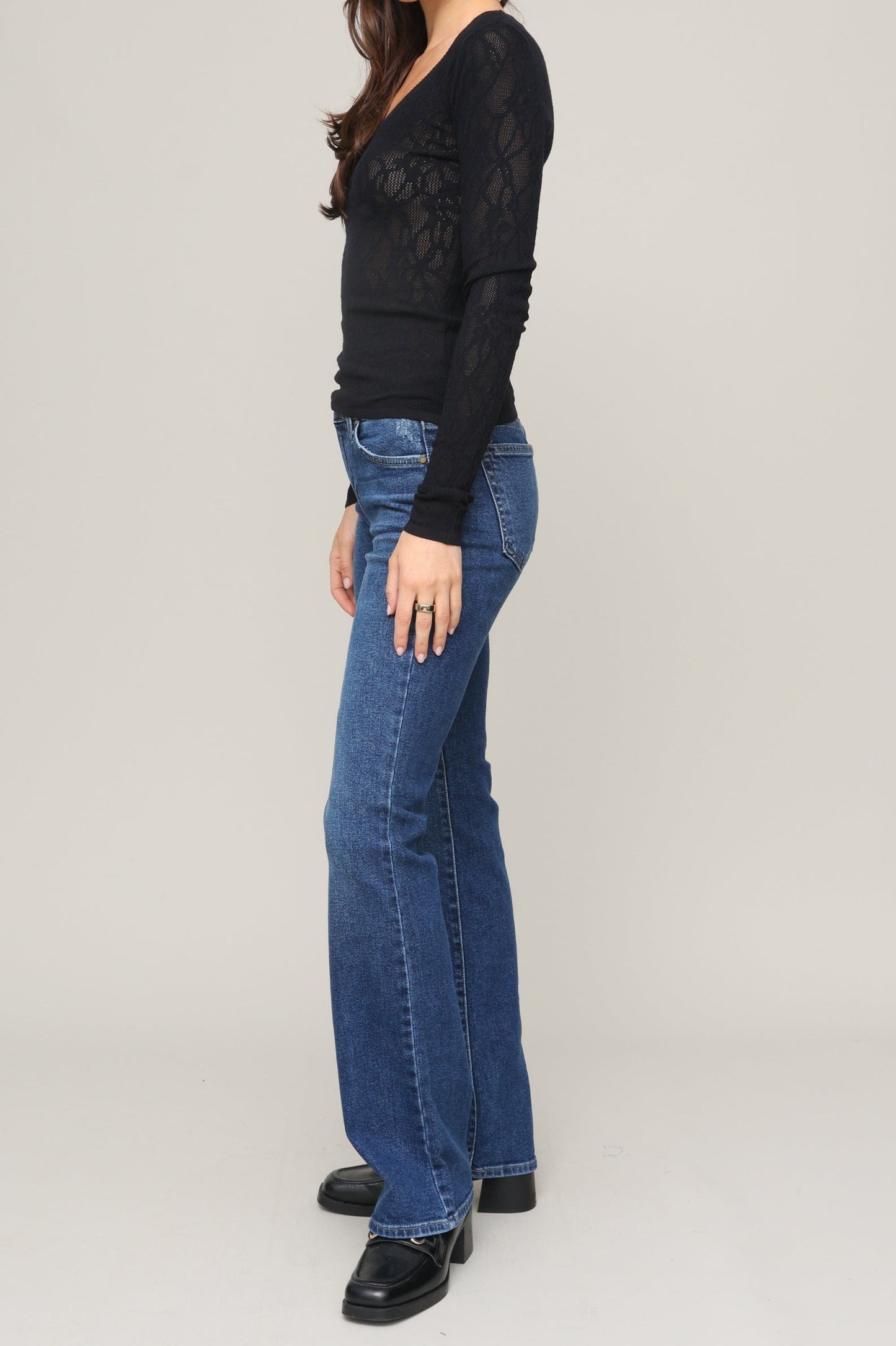 Tibi Scoop Mesh Sweater