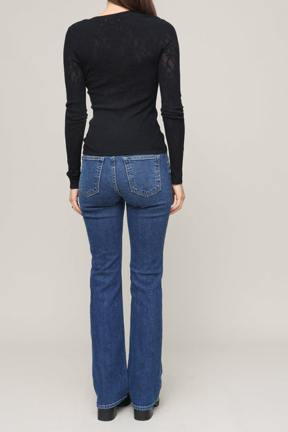 Tibi Scoop Mesh Sweater