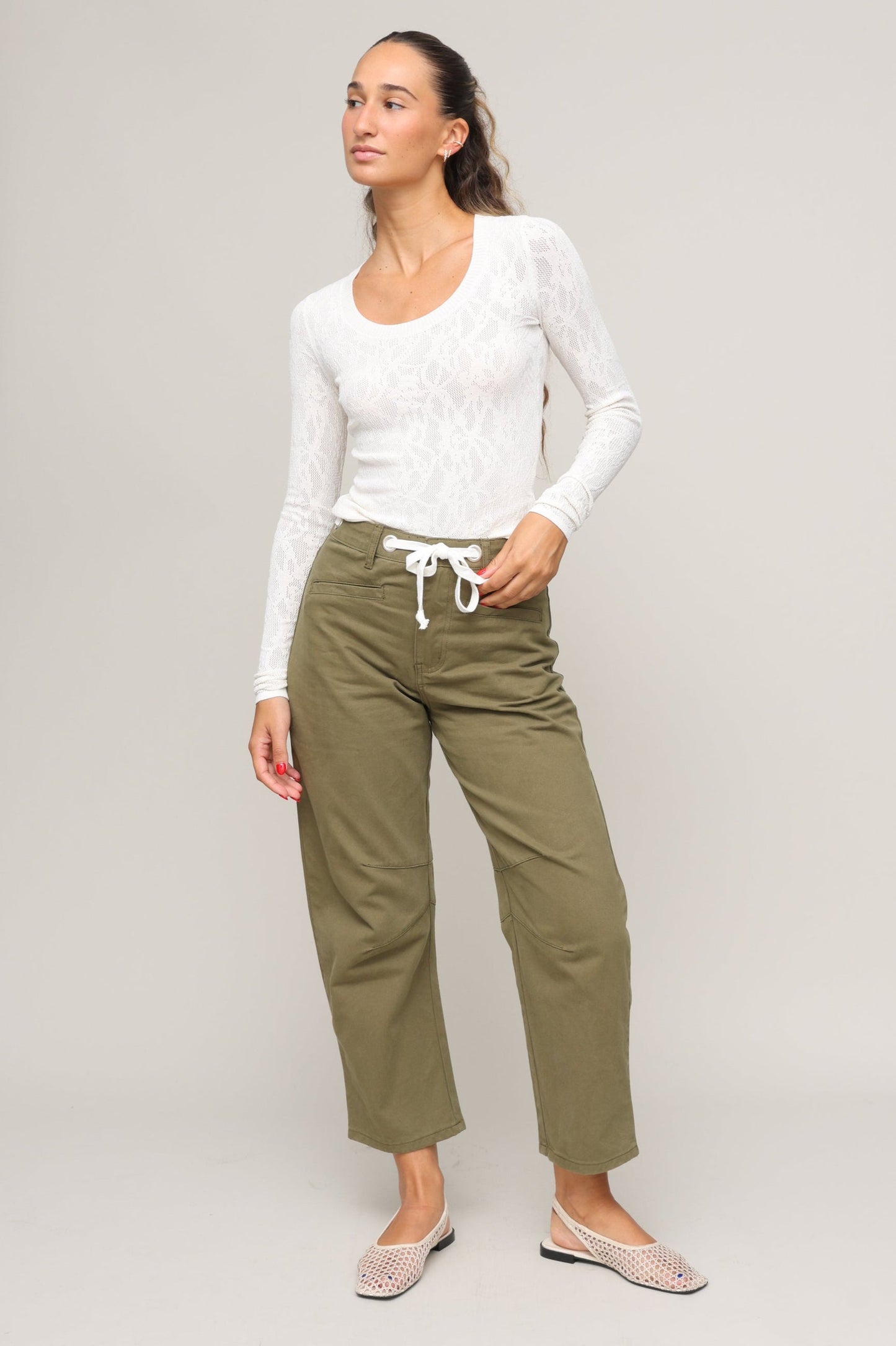 Tibi Scoop Mesh Sweater