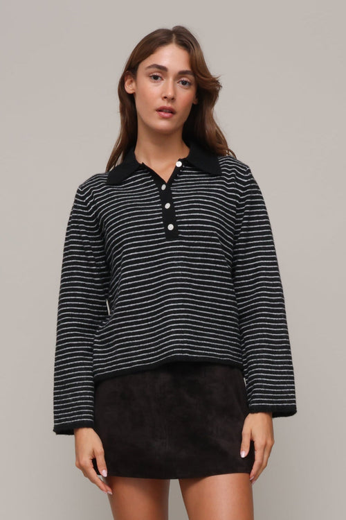 Tom Tom Striped Polo Sweater