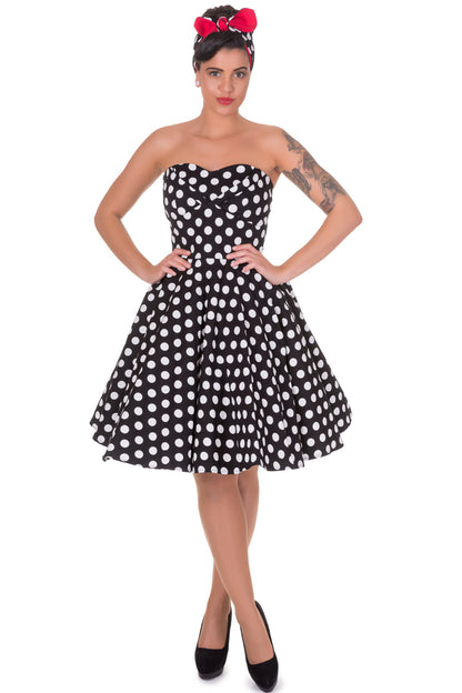 Melissa Retro Black Polka Dot Dress
