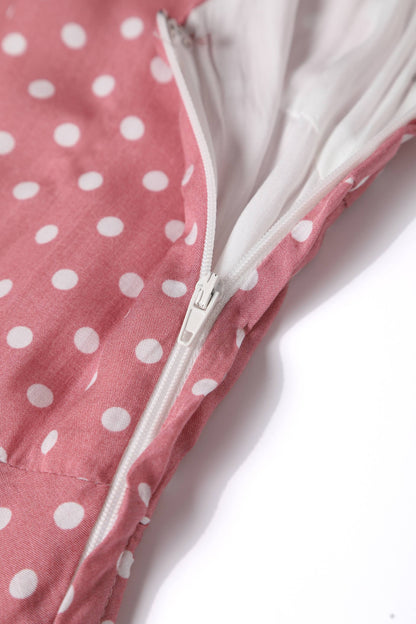 Poppy Pink Polka Dot Shirt Dress