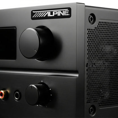 Alpine 2"x0.5" Chrome Effect Domed Case Badge / Sticker Logo
