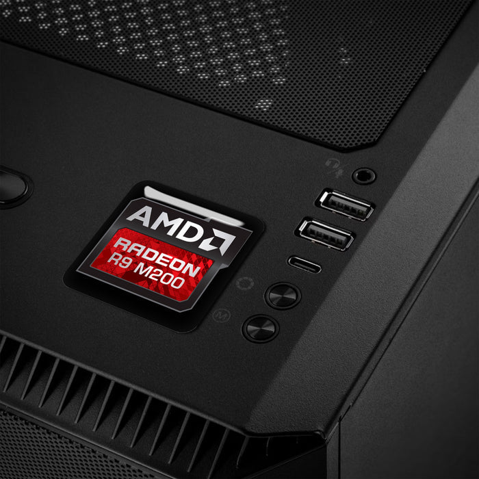 AMD Radeon R9 M200 1"x1" Chrome Effect Domed Case Badge / Sticker Logo