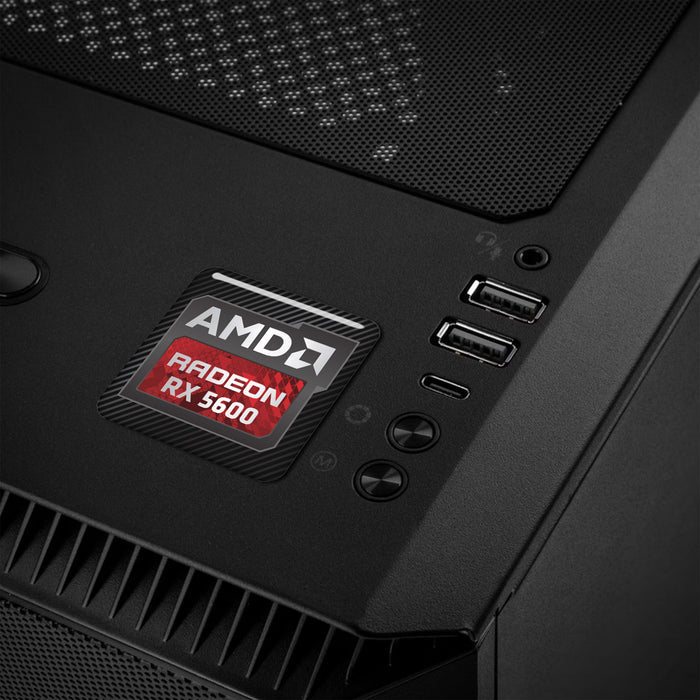 AMD Radeon RX 5600 1"x1" Chrome Effect Domed Case Badge / Sticker Logo
