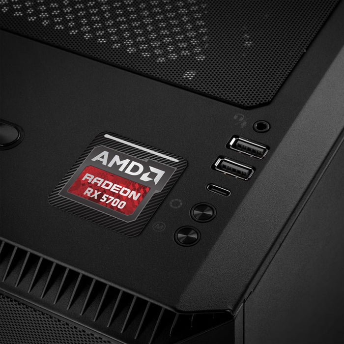 AMD Radeon RX 5700 1"x1" Chrome Effect Domed Case Badge / Sticker Logo