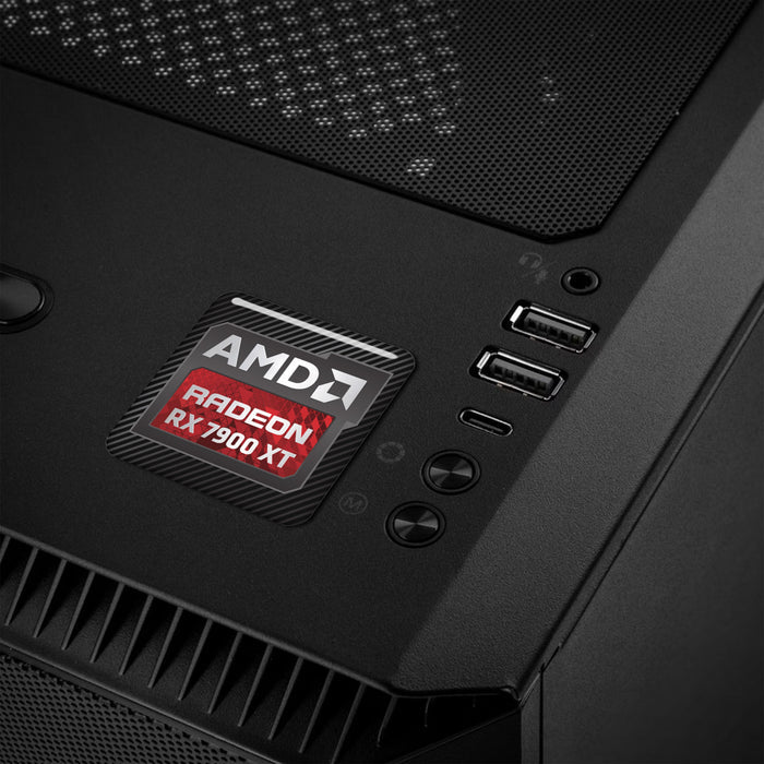 AMD Radeon RX 7900 XT 1"x1" Chrome Effect Domed Case Badge / Sticker Logo