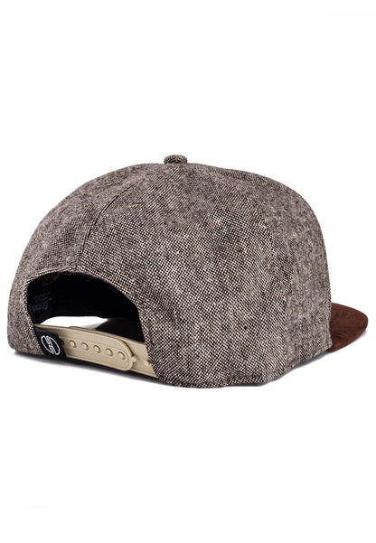 Blackskies-Baal-Snapback-Cap-Brown-Suede-Closure