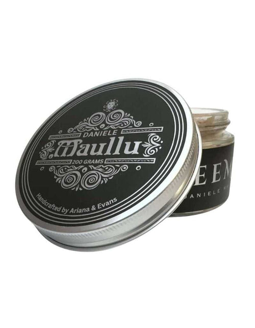 Ariana & Evans Daniele Maullu Latte e Menta Shaving Soap tin, luxury Italian-inspired shaving cream container