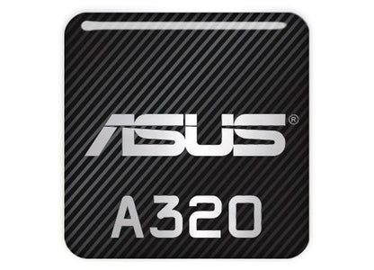 Asus A320 Motherboard 1"x1" Chrome Effect Domed Case Badge / Sticker Logo
