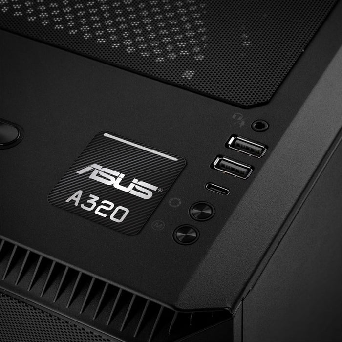 Asus A320 Motherboard 1"x1" Chrome Effect Domed Case Badge / Sticker Logo