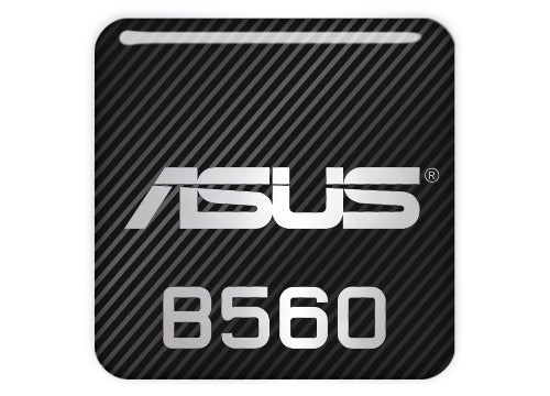 Asus B560 Motherboard 1"x1" Chrome Effect Domed Case Badge / Sticker Logo