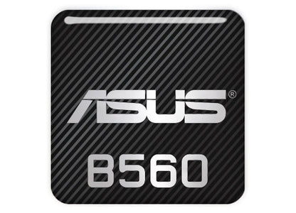 Asus B560 Motherboard 1"x1" Chrome Effect Domed Case Badge / Sticker Logo