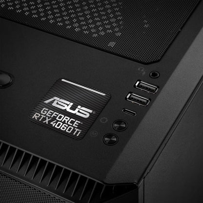 Asus GeForce RTX 4060 Ti 1"x1" Chrome Effect Domed Case Badge / Sticker Logo